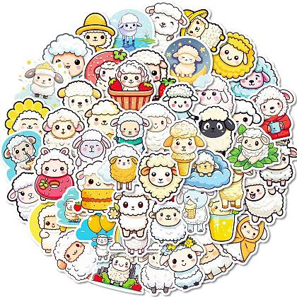 50Pcs Cartoon Sheep Paper Sticker STIC-C012-10-1
