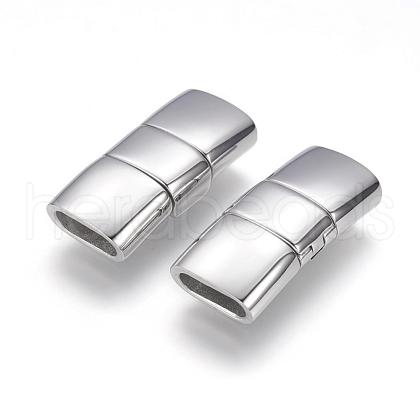 304 Stainless Steel Fold Over Clasps STAS-G143-25P-1