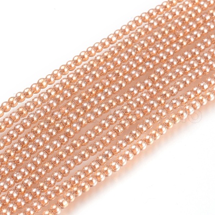 Electroplate Glass Beads Strands EGLA-I013-2mm-PL01-1