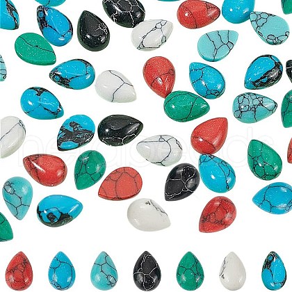 ARRICRAFT 70Pcs 7 Styles Gemstone Cabochons G-AR0006-16A-1