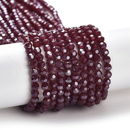 Electroplate Opaque Glass Beads Strands EGLA-A035-P3mm-A02-1