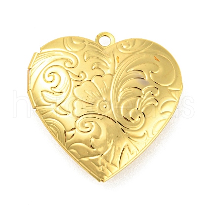 Rack Plating Brass Locket Pendants KK-M263-01G-1