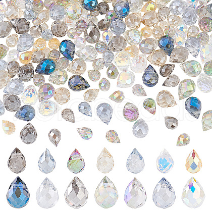   210Pcs 14 Colors Electroplate Transparent Glass Beads EGLA-PH0001-50-1
