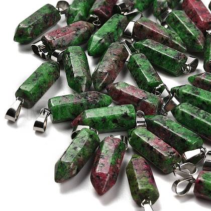 Dyed Natural Marble Pendants G-Z067-07P-06-1