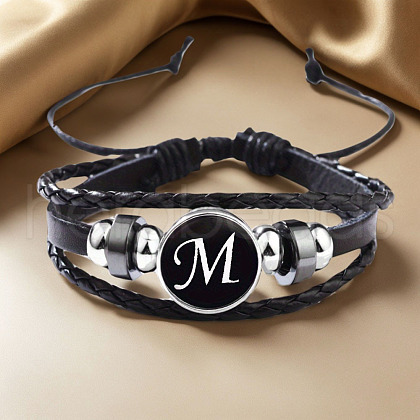 Adjustable Imitation Leather Cord Multilayer Bracelets WGB28DF-13-1