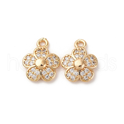 Brass Micro Pave Cubic Zirconia Pendants KK-Z112-17G-1