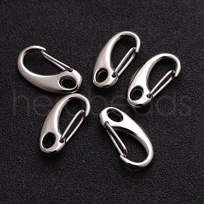Alloy Push Gate Snap Keychain Clasp Findings PW-WG03418-01-1