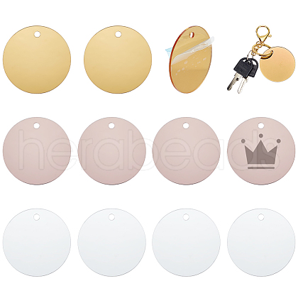   30Pcs 3 Colors Acrylic Big Pendant OACR-PH0004-14-1