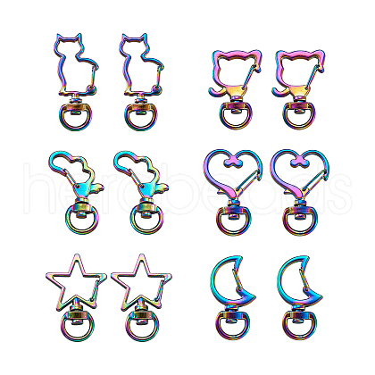 Alloy Swivel Clasps PALLOY-TA0001-65-1