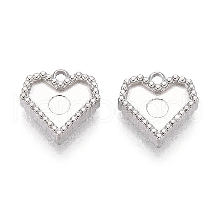 304 Stainless Steel Pendant Cabochon Settings STAS-T065-86P-02-1