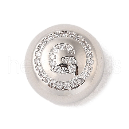 Rack Plating Brass & Cubic Zirconia Pendants KK-Z047-07P-G-RS-1