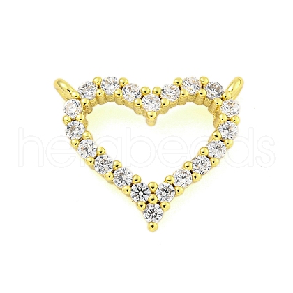 Rack Plating Brass Micro Pave Clear Cubic Zirconia Charms KK-U021-03G-1