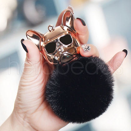 Dog Furry Pom-Pom Keychain for Women PW-WGFFA3E-03-1