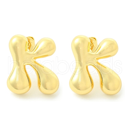 Rack Plating Brass Earrings EJEW-S222-01G-K-1