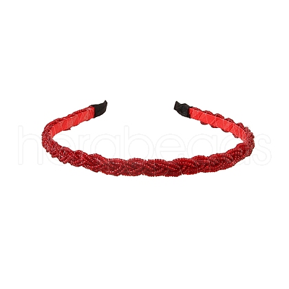 Glass Seed Beads Hair Bands PW-WGFC1BF-07-1