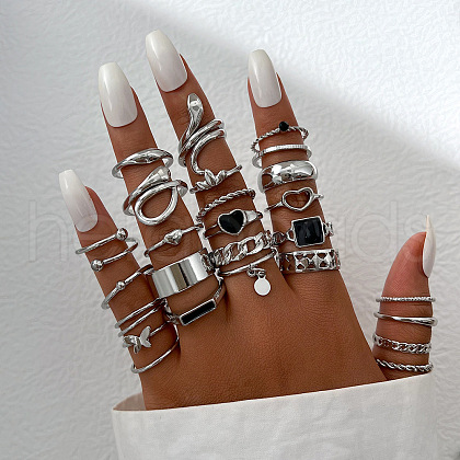 22Pcs Alloy Finger Rings WG7A5CE-10-1