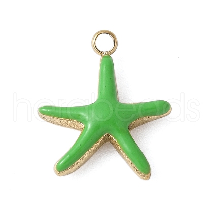 304 Stainless Steel Enamel Charms STAS-G353-03G-07-1