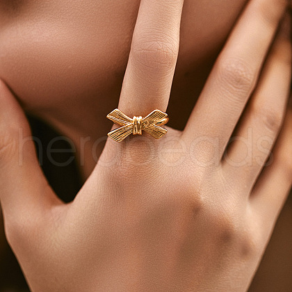 Brass Adjustable Cuff Open Rings for Women RJEW-Z097-03G-02-1