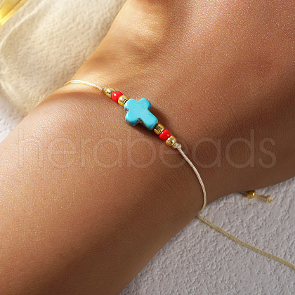 Bohemian Style Adjustable Nylon Cord Bracelets EW8030-1