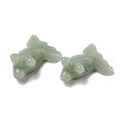 Natural Green Aventurine Carved Healing Goldfish Figurines DJEW-D012-08E-1