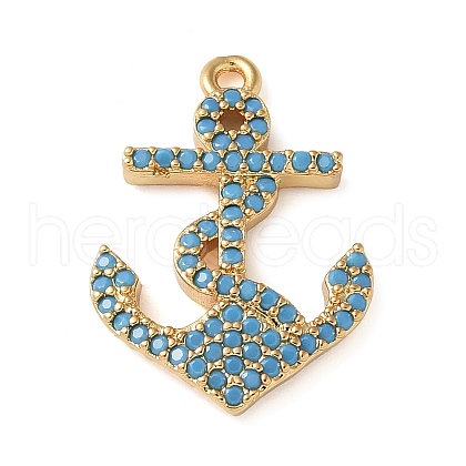 Brass Micro Pave Cubic Zirconia Pendants KK-C086-13G-01-1