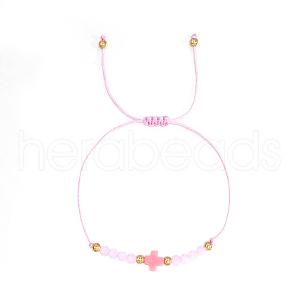 Bohemian Style Glass Braided Beads Bracelets EW0556-5-1