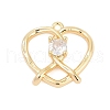 Brass Micro Pave Cubic Zirconia Pendants ZIRC-P122-01D-G01-1