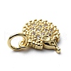 Brass Micro Pave Cubic Zirconia Charms ZIRC-F131-10G-3