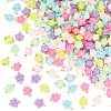 HOBBIESAY 200Pcs Opaque Acrylic Beads Connector Charms FIND-HY0001-30-1