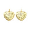 Brass Micro Pave Cubic Zirconia Pendants KK-Q006-19G-3
