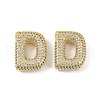 Brass Micro Pave Clear Cubic Zirconia Pendants KK-Z041-01G-D-1