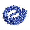 Luminous Handmade Gold Foil Glass Beads Strands FOIL-N029-01H-3