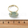 Natural Fluorite Finger Rings RJEW-B122-01G-01-5
