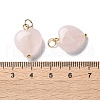Natural Rose Quartz Pendants STAS-C120-09G-3