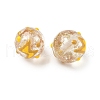 Luminous Handmade Enamel Gold Sand Glass Beads Strands LAMP-U004-08E-4
