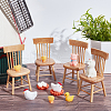 Mini Wood Chairs AJEW-WH0041-76B-10