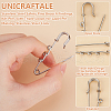 Unicraftale 10Pcs 304 Stainless Steel Safety Pins Brooch Findings STAS-UN0058-48-5