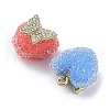 Druzy Resin Pendants RESI-M034-02-2