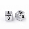 Antique Silver Plated Acrylic Beads PB43C9308-3-1