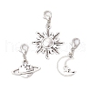 Tibetan Style Alloy Pendants with Iron Open Jump Rings and Zinc Alloy Lobster Claw Clasps Decorations HJEW-JM03038-2