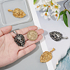 Unicraftale 4Pcs 2 Colors 304 Stainless Steel Pendants STAS-UN0059-72-5