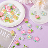30Pcs 5 Colors Transparent Resin Pendants RESI-TA0001-68-5