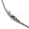 Non-Tarnish 10Pcs 304 Stainless Steel Diamond Cut Snake Chain Necklaces Set NJEW-K254-03P-3