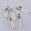 Electroplate Natural Quartz Pendants G-Q481-73P-1