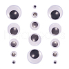 1000pcs 5 Style Black & White Wiggle Googly Eyes Cabochons DIY Scrapbooking Crafts Toy Accessories KY-CJ0001-44-4