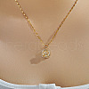 Elegant Brass Pave Clear Cubic Zirconia Rotatable Windmill Pendant Necklaces EX2553-1