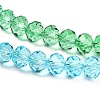 Transparent Painted Glass Beads Strands DGLA-A034-T8mm-A17-4