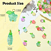 90Pcs 9 Colors Glass Pendants PALLOY-CJ00057-2