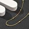 Brass Satellite Chains  Necklaces for Women NJEW-D302-27G-3