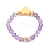 Natural Amethyst Rings RJEW-TA00199-01-2